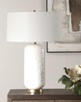 Iona - White Glaze Table Lamp - White