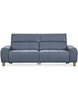 Alea - Leather Power Recliner Sofa - Blue