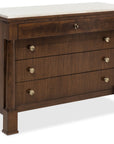 Archives - Four-Drawer Chest - Dark Brown / Beige