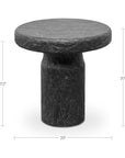 Nia - Outdoor Side Table - Charcoal / Gray