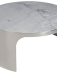 Modern - Revolve Large Nesting Table - Pearl Silver