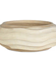 Waveform - Bleached Wood Bowl - Beige