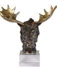 Moose Bust - Bronze Sculpture - Bronze