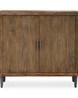 Pinstripe - 2 Door Cabinet - Dark Brown