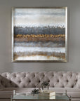 Layers - Landscape Art - Pearl Silver