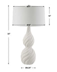Twisted Swirl - Table Lamp - White