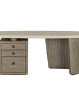 Angus - Solid Wood Desk - Distressed Gray / Antique White