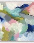 Blithe - 48" x 48" Painting Art by Buddy Whitlock - Blue / Pink
