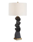 Demelo - Stacked Wood Table Lamp - Black
