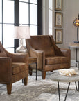 Clay - Leather Armchair - Dark Brown