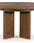 Eleana - Round Dining Table With One Leaf - Medium Wood