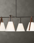 Reins - Accent Straps 4 Light Chandelier - Black