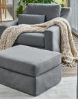 Coastal Living Outdoor / Brooke - Outdoor Ottoman, Special Order - Dark Gray