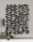 Skipping - Stones Forged Iron Wall Art - Black