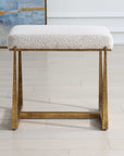 Midas - Small Bench - Gold / White
