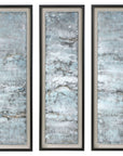 Ocean Swell - Painted Metal Art (Set of 3) - Blue