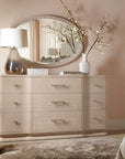 Nouveau Chic - Oval Mirror - Light Brown