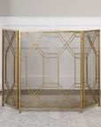 Rosen - Fireplace Screen - Gold
