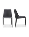 Nora - Vegan Leather Dining Chair (Set of 2) - Black