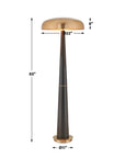Davis - Floor Lamp - Black,Brass,Gold