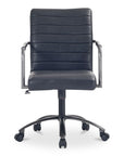 Roy - Leather Office Chair - Black