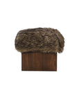 Serge - Ottoman Faux Fur - Brown