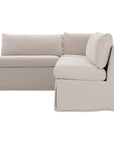 Fable - 3 Piece Slipcover Dining Banquette L-Shape - Beige