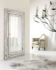Melange - Glamour Floor Mirror With Jewelry Armoire Storage - Champagne