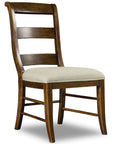 Archivist - Ladderback Side Chair - Beige / Dark Brown
