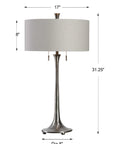 Aliso - Cast Iron Lamp - Pearl Silver