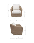 Bodhi - Outdoor Swivel Accent Chair - Natural