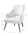 Dree - Retro Accent Chair - White