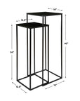 Coreene - Nesting Pedestal Tables (Set of 2) - Black
