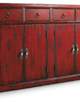 Commerce And Market - 58" Asian Cabinet - Red