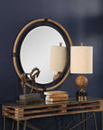 Melville - Coastal Round Mirror - Gold