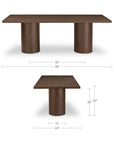 Hadley - Dining Table Large - Warm Brown
