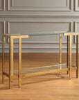 Kendrick - Glass Console Table - Gold