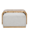 Kenan - Rectangle Ottoman Coffee Table - Creamy Ivory