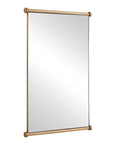 Scroll - Rectangular Mirror - Brass / Gold