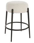 Arles - Plush Counter Stool - White