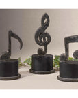 Music Notes - Metal Figurines (Set of 3) - Black