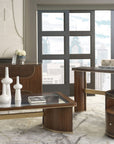 Melange - Contours Cocktail Table - Dark Brown