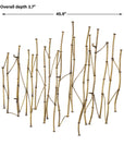 Nature's Rhythm - Metal Wall Decor - Gold