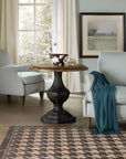 Sanctuary - Round Accent Table - Light Brown / Dark Brown