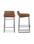 Starlet - Leather Open Road Counter Stool (Set of 2) - Brown