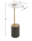 Kaufman - Crystal Accent Table - Black / Brass