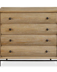 Millard - Curved 4 Drawer Chest - Woodtone