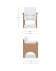 Bauer - Dining Chair - Cream / White / Light Brown
