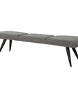 Bowtie - Charcoal Fabric Bench