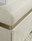 Melange - Dream Weaver Pouf - White